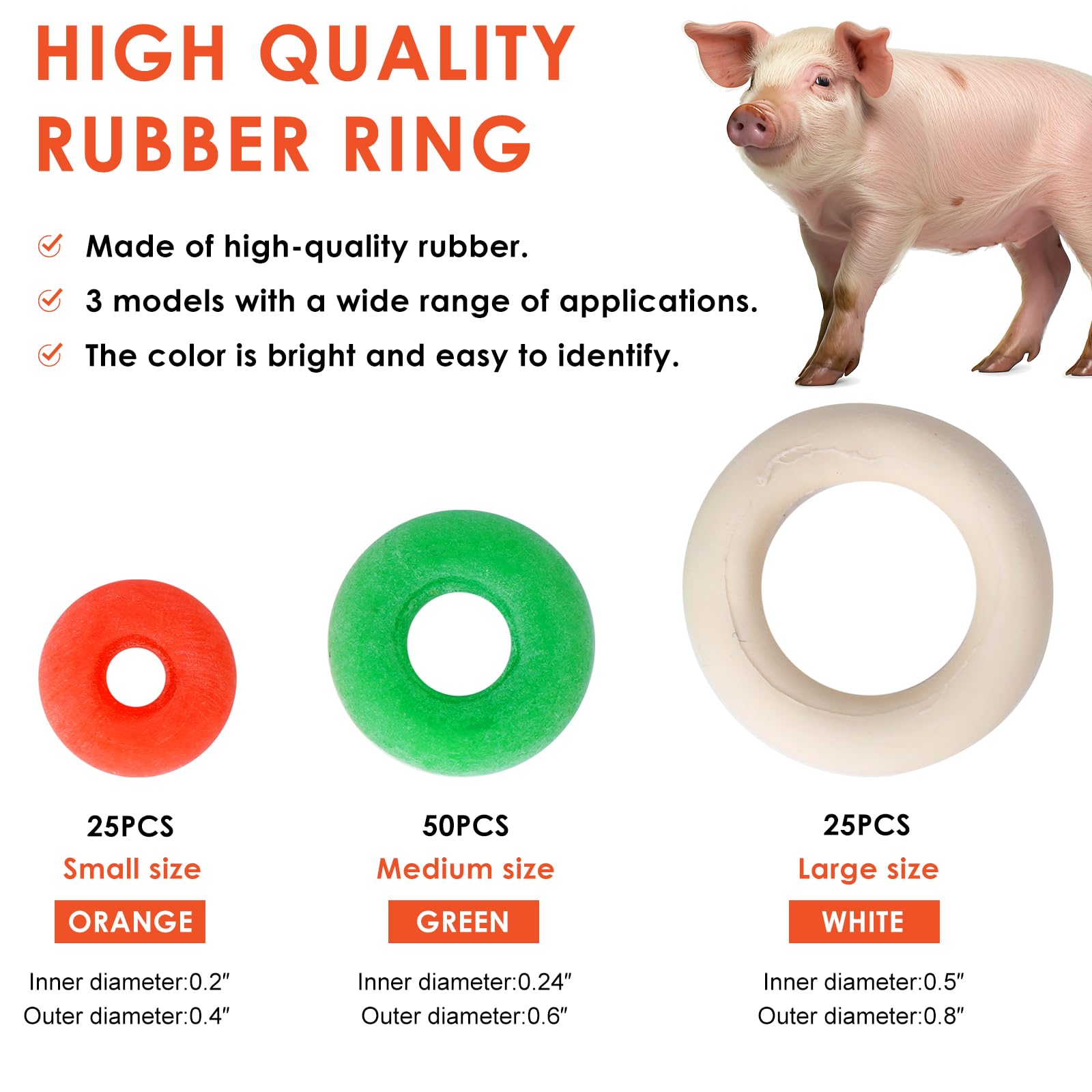 KHEARPSL goat banding kit rubber rings small for precise sizing