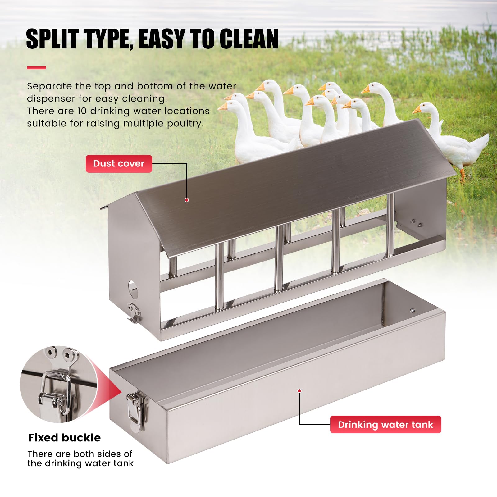 KHEARPSL Stainless-steel construction emphasizes strength, corrosion resistance, and long service life.