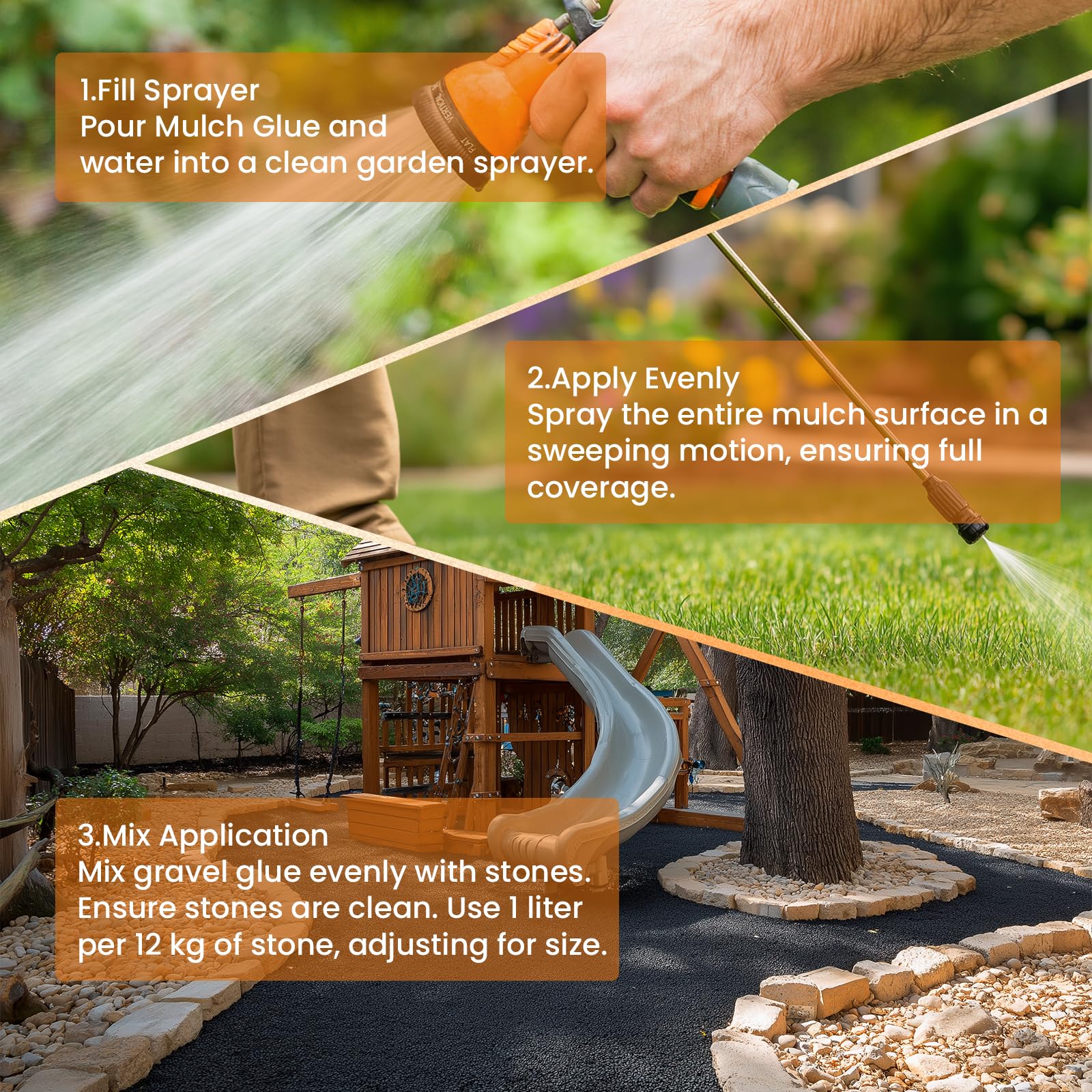 KHKD RESIN adds reliable adhesion for landscape borders and edges.
