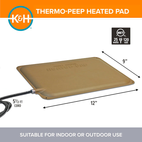 K&amp;H Thermo-Peep wall-mount heat pad for vertical coop placement
