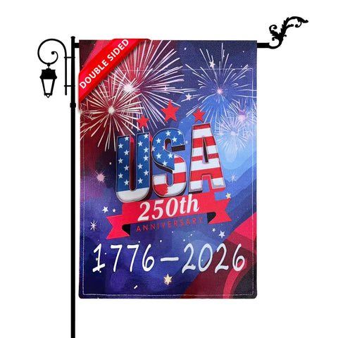 KHYPIKN 250th Anniversary Garden Flag ready for outdoor display.