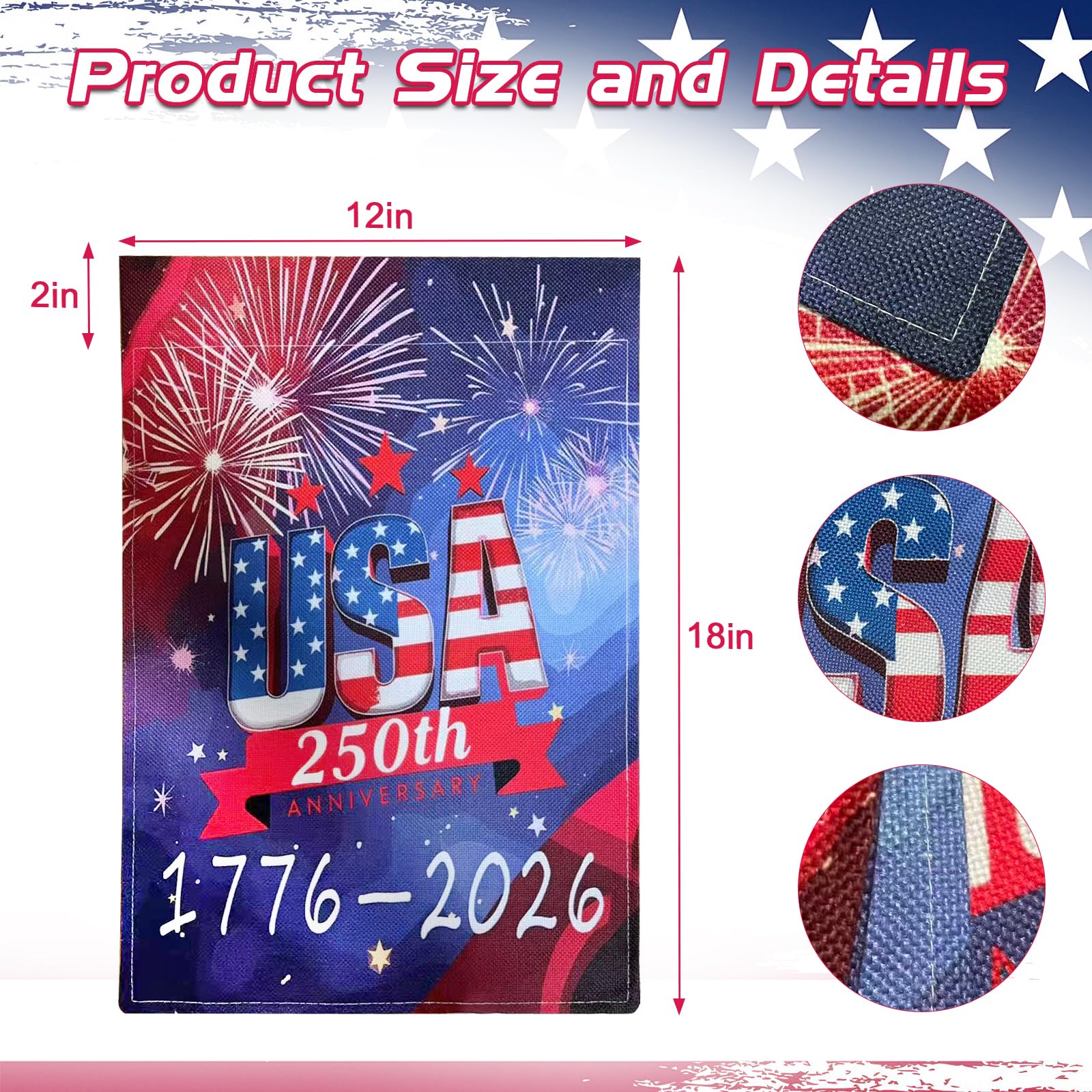 KHYPIKN double-sided patriotic flag with vivid colors.