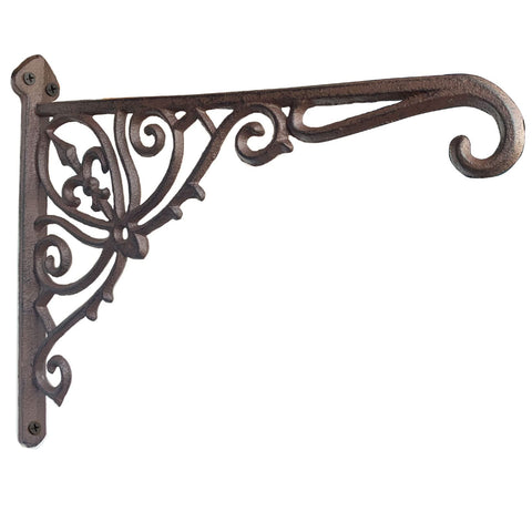 KiaoTime cast iron hanging hook bracket wall mount for durable outdoor décor.