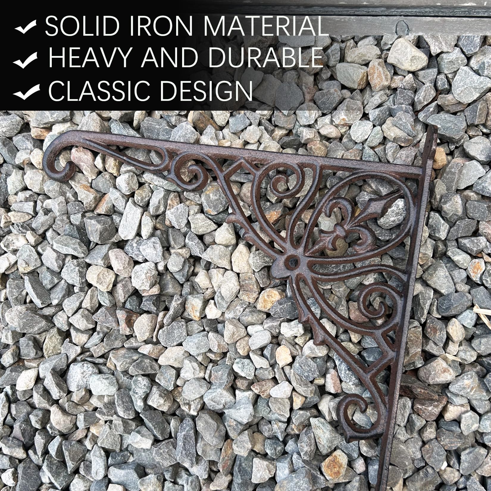 KiaoTime decorative bracket for pots keeps planters secure while adding character.