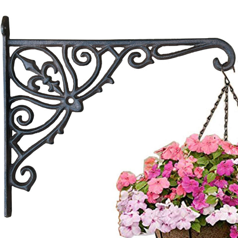 KiaoTime hand-forged wrought iron bracket adds vintage charm to any wall.