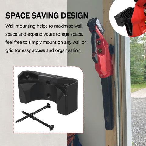 KIBOVAMO wall-mounted setup protects the blower from dust and moisture.