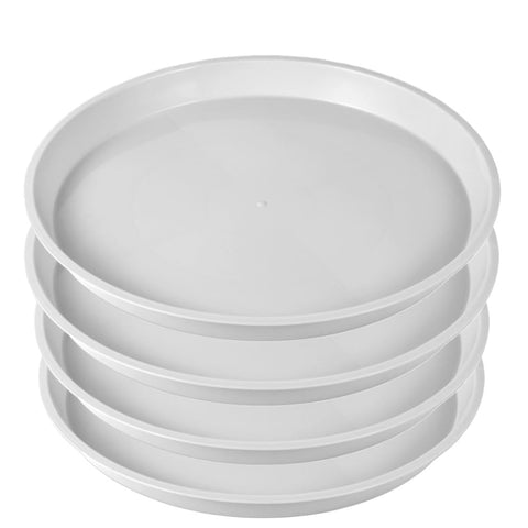 Kichwit 13.5-inch plant saucer with 12-inch base catching overflow to protect floors.