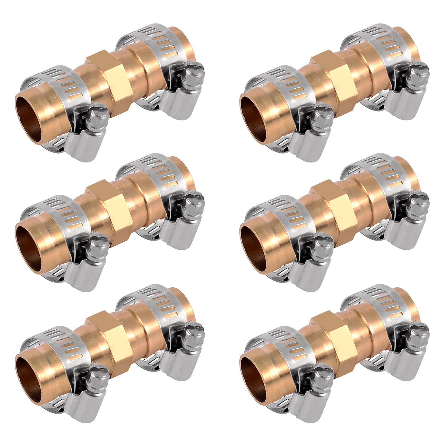 Kichwit brass hose connector close-up showing durable fit for 5/8 inch hoses