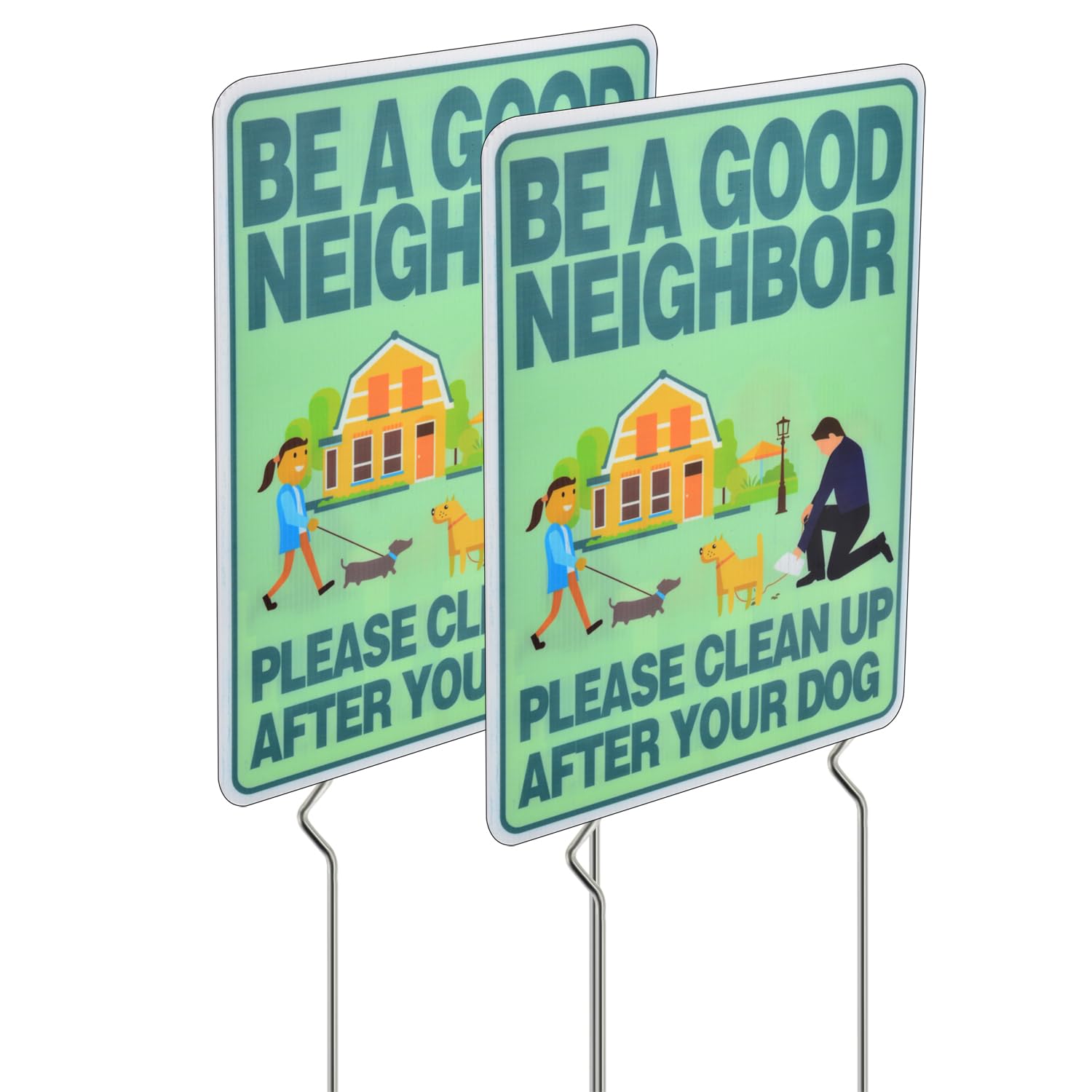 Kichwit durable plastic double-sided sign remains visible outdoors