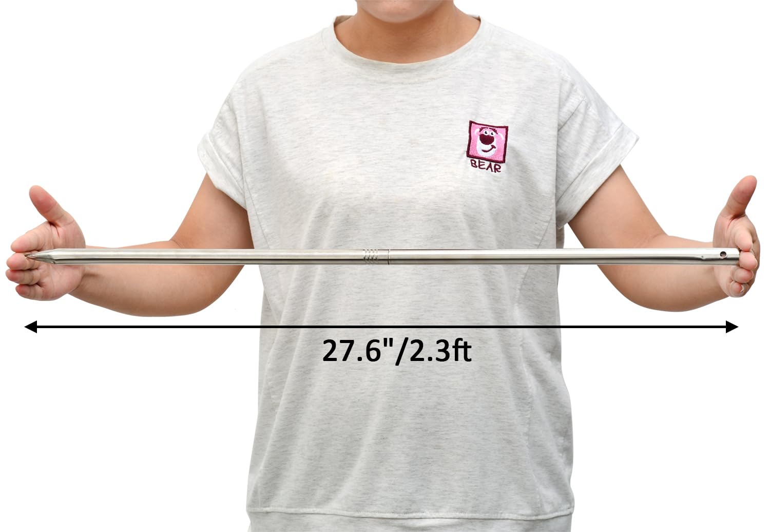 Kichwit yard sign stake length 27.6 inches supports tall signs securely.