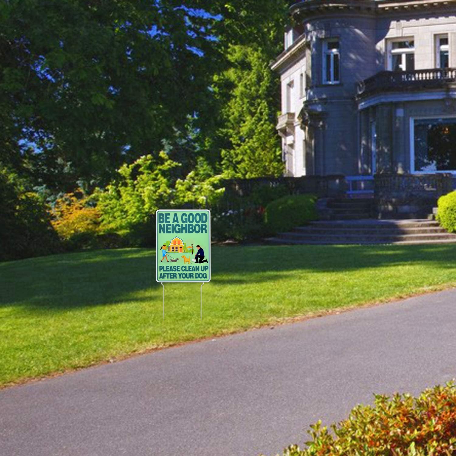 Kichwit polite message helps maintain neighborly harmony in the yard