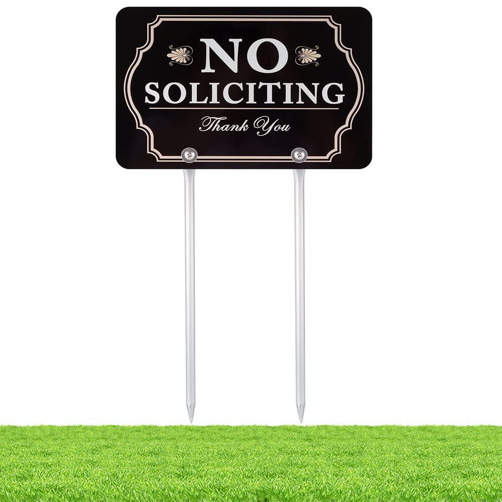 Kichwit no soliciting sign front door with bold letters for clear messaging