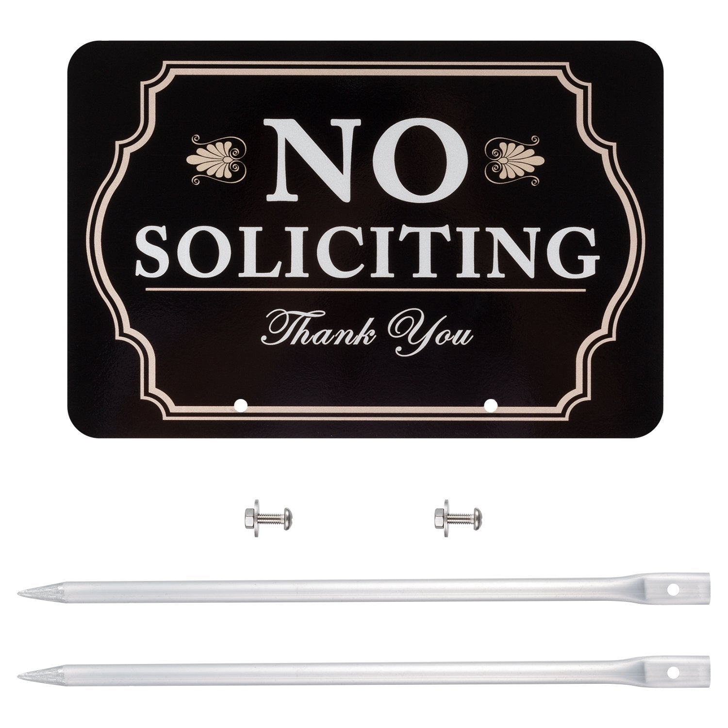 Kichwit outdoor durable no soliciting sign withstands sun and rain