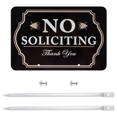 Kichwit outdoor durable no soliciting sign withstands sun and rain