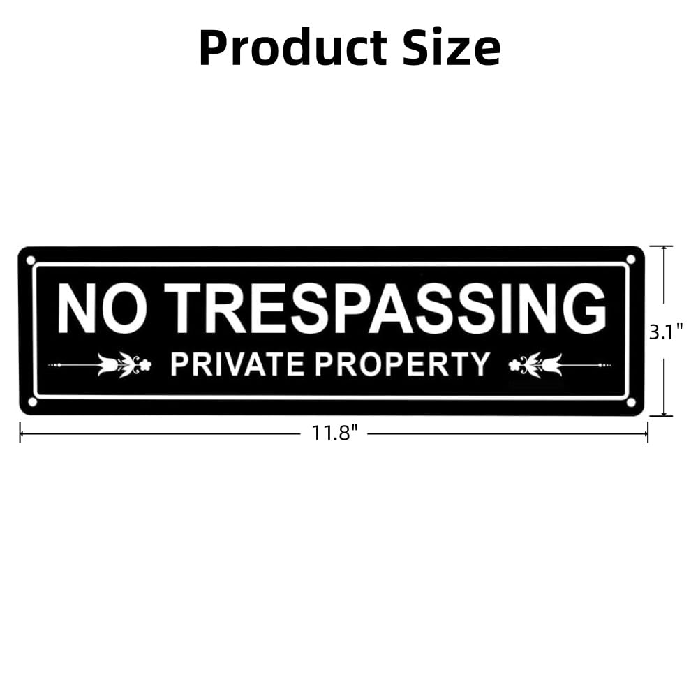 Kichwit private property sign withstands humidity and heavy rain for long-term use