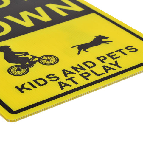 Kichwit easy-install yard signs with metal stakes boost outdoor safety