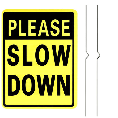 Kichwit pack of two double-sided yard signs ready to deploy.