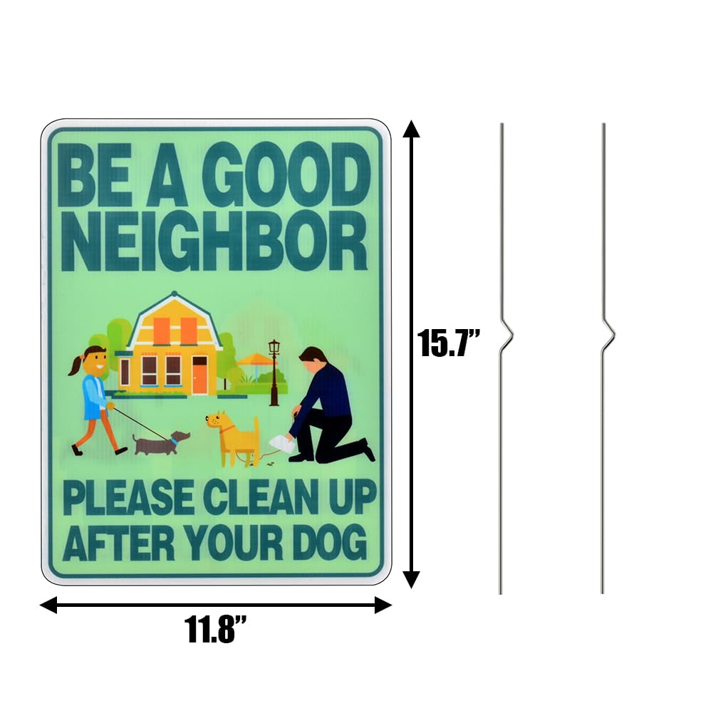 Kichwit two-sign pack with stakes shown for easy outdoor setup