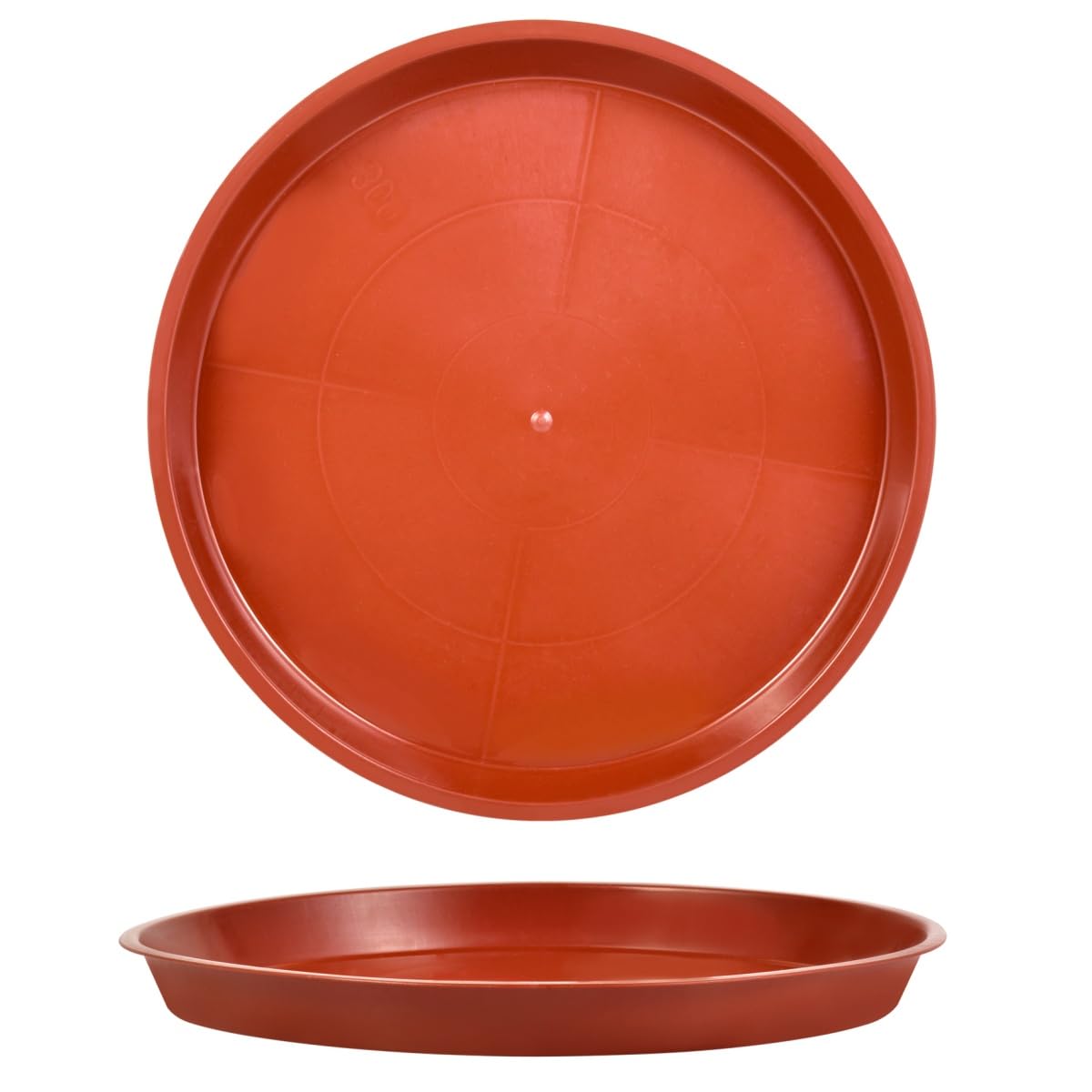 Kichwit saucer neutral brown finish blends with indoor greenery and decor.
