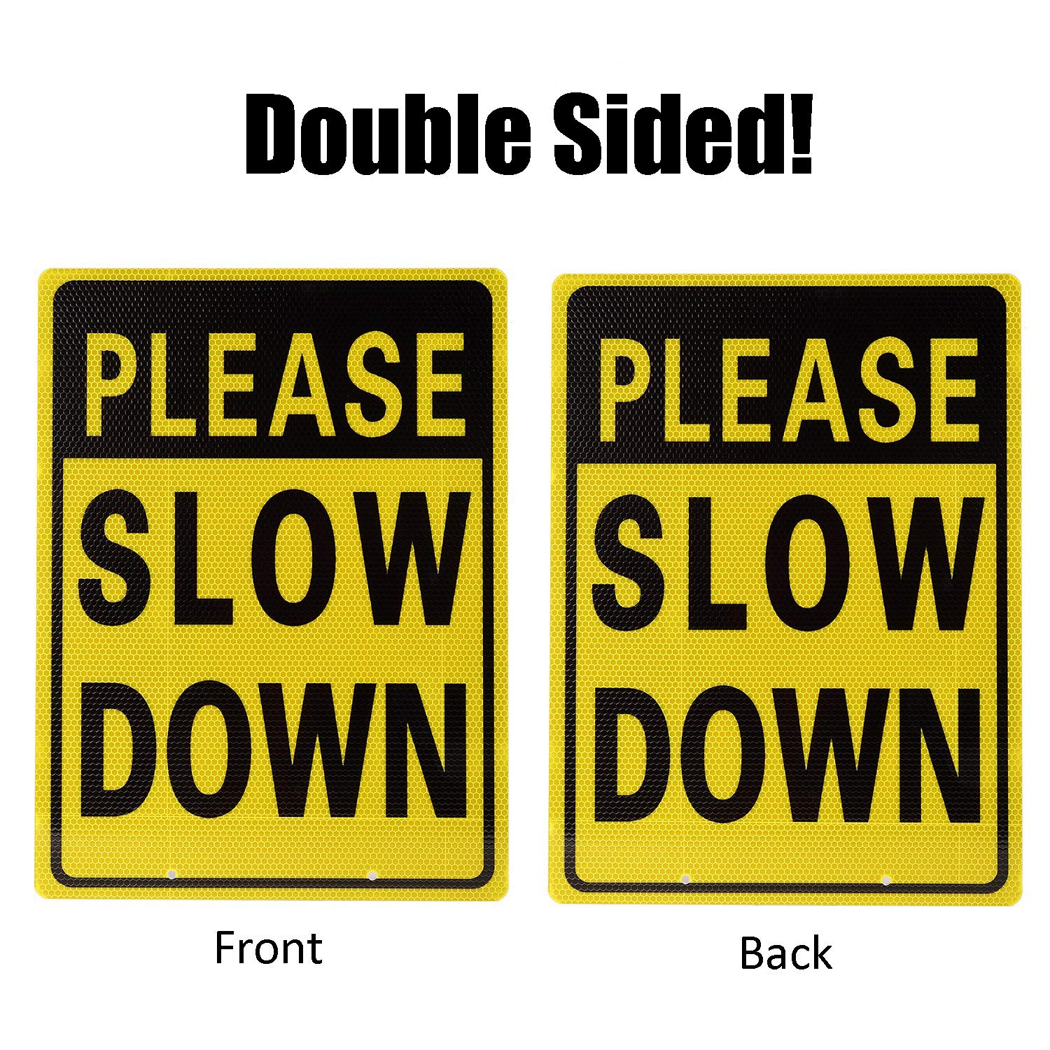Kichwit Please Slow Down Sign weather resistant for outdoor use