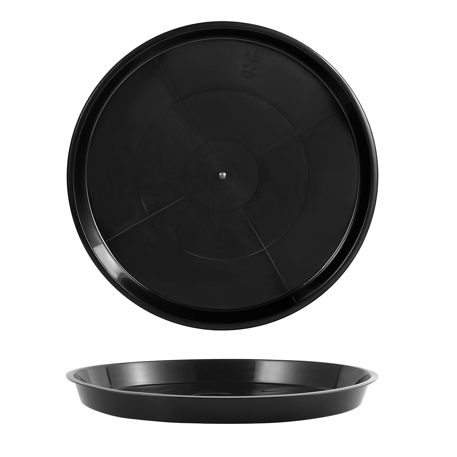 Kichwit round black saucer easy to clean and maintain