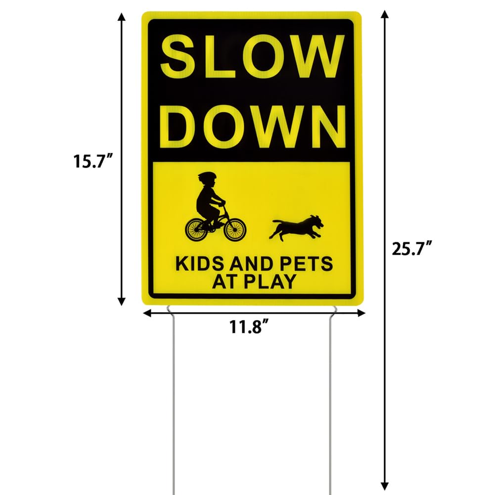 Kichwit yard sign stakes included for quick, tool-free installation