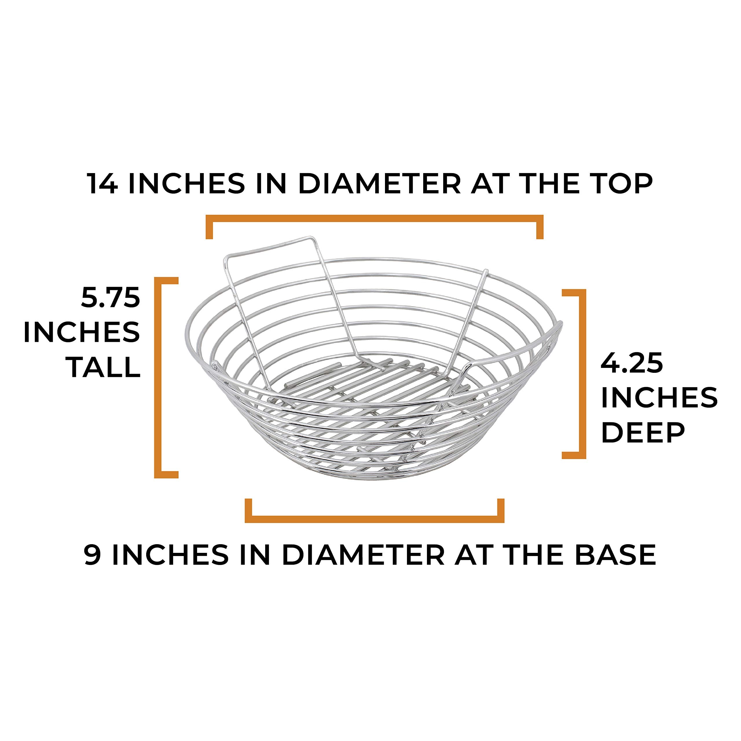 Kick Ash Basket patented design enables consistent temperature control