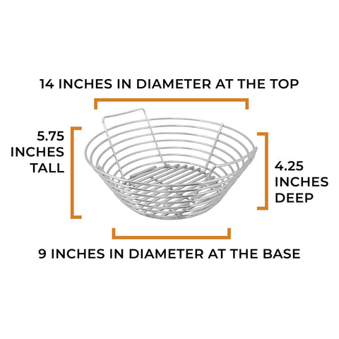 Kick Ash Basket patented design enables consistent temperature control