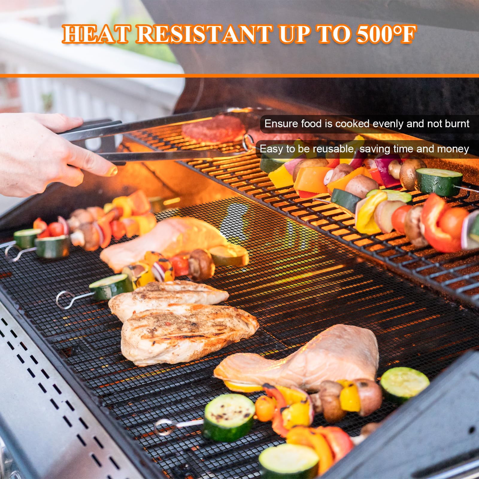 KICKOIL multi-use grill mats for oven, air fryer, roasting, and drying.