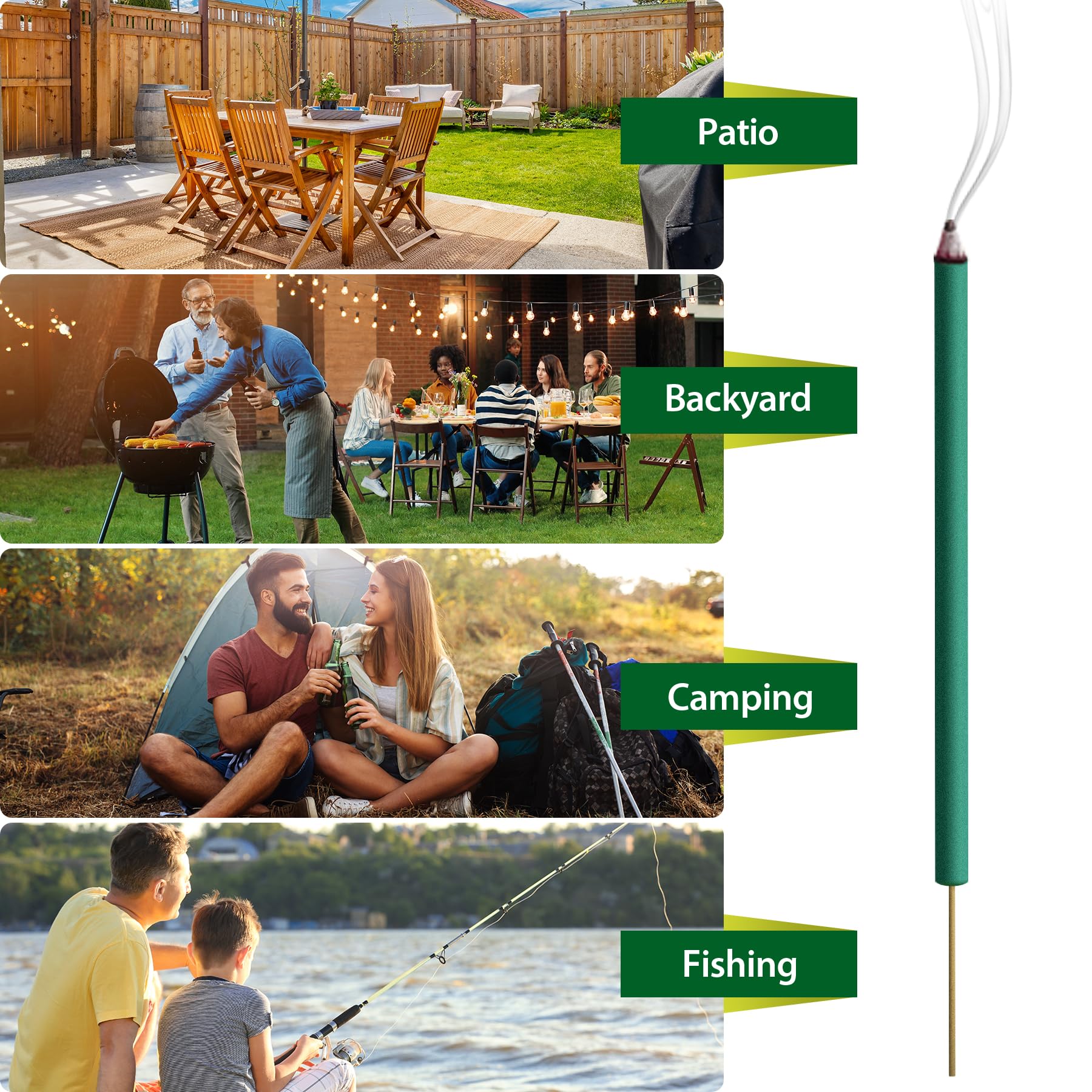 KICKOUTOR citronella incense is DEET-free and pet-friendly when used as directed.