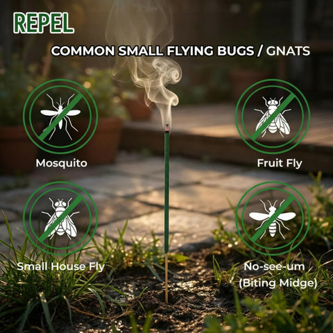 KICKOUTOR mosquito sticks outdoor dining area shield against buzzing insects.