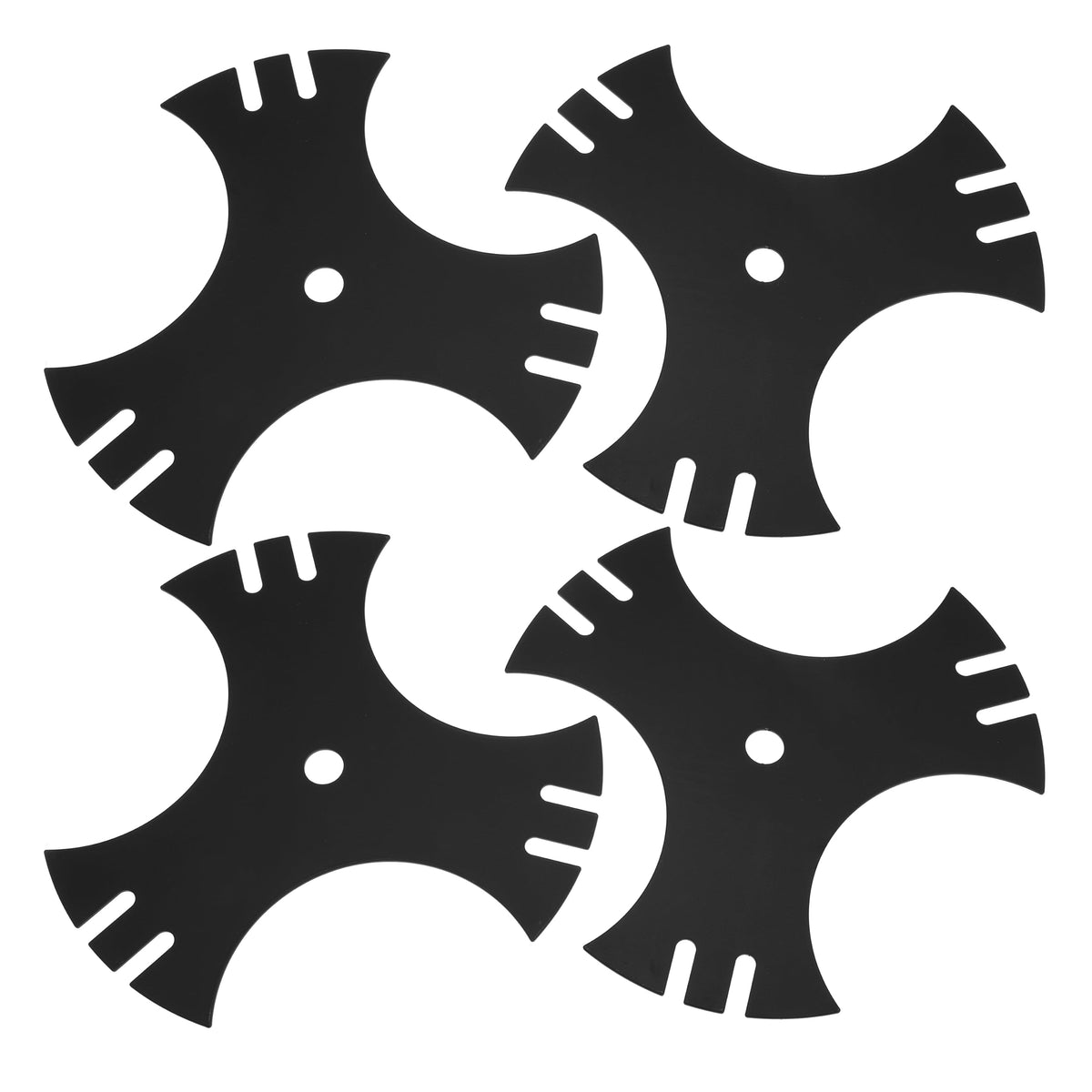Kicofyee 9-inch 3-side edger blades closeup shows sharp serrations for precise edging