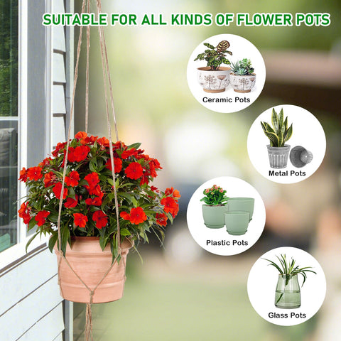 Kicovitifa macrame plant hanger with durable weave supports small to medium pots safely