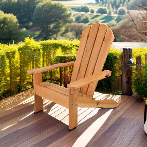 KidKraft Adirondack chair honey finish complements gardens and patios during family time.