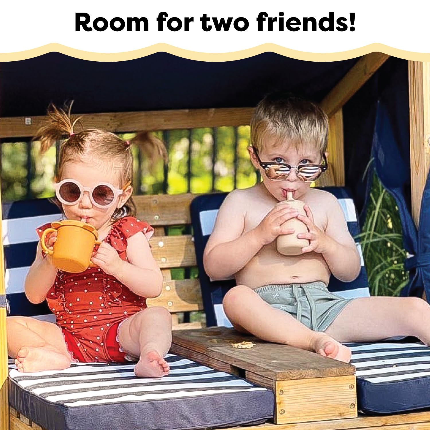 KidKraft each seat holds up to 85 pounds for safe play.