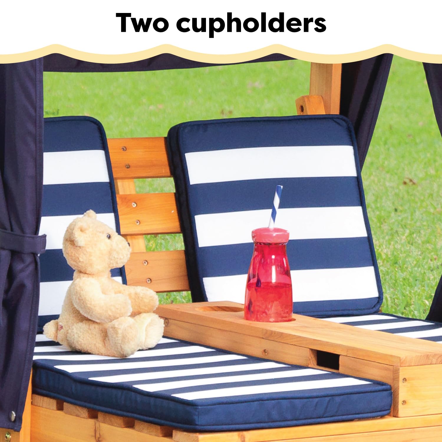 KidKraft kid-friendly patio furniture designed for backyard play.