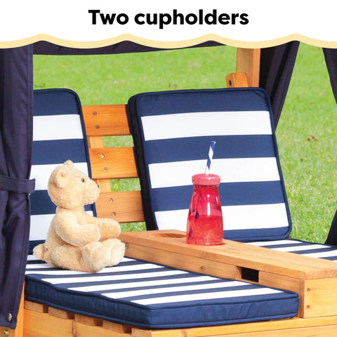 KidKraft kid-friendly patio furniture designed for backyard play.