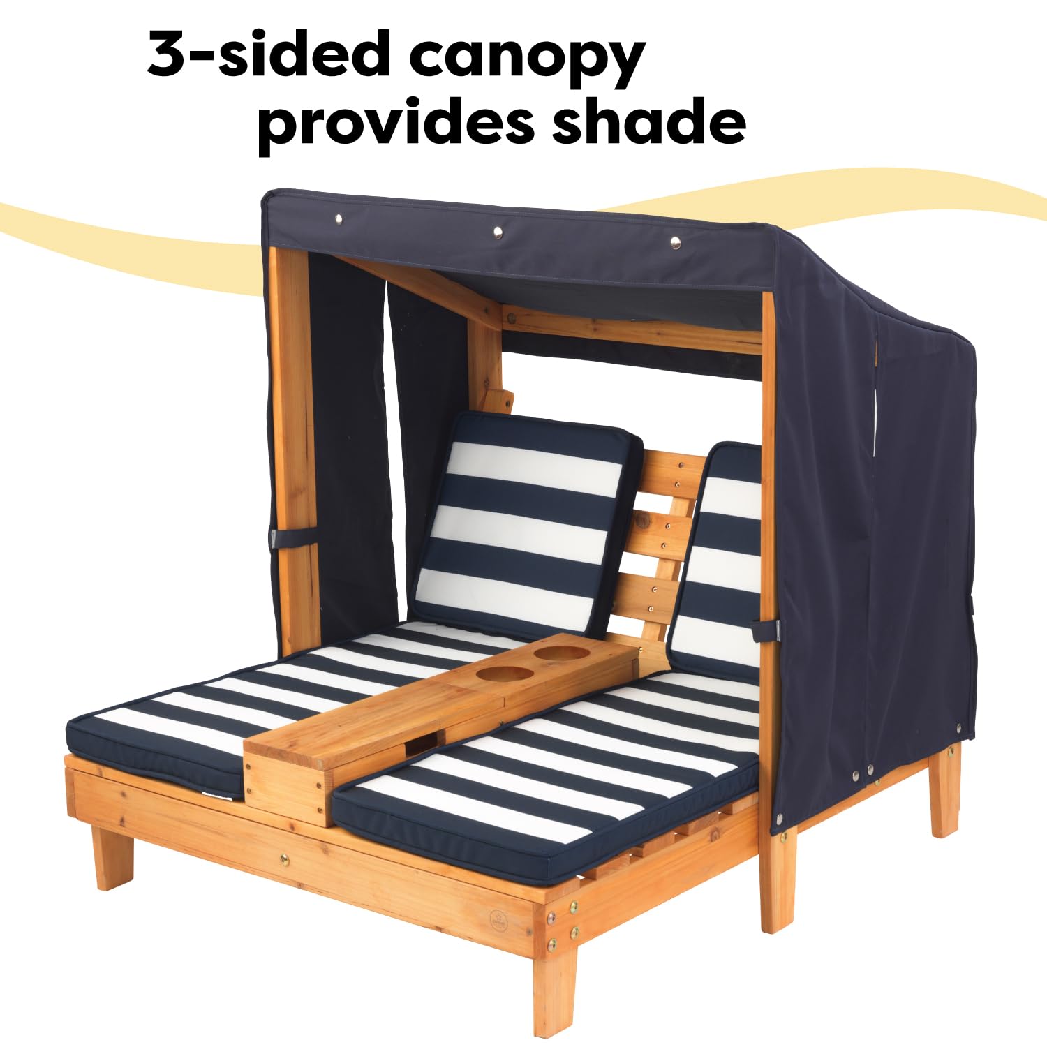 KidKraft weather resistant wood stands up to sun and rain.