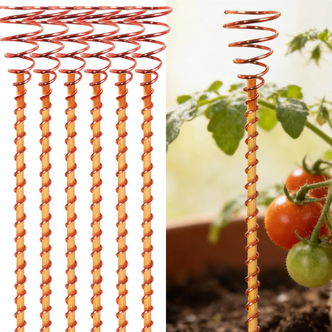 Kidpet copper garden stake 13inch supports plants with durable copper core for better conductivity.