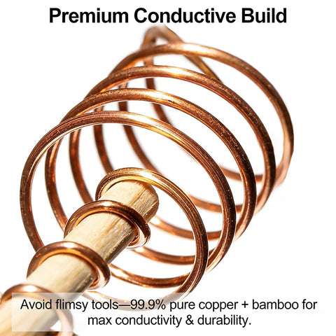 Kidpet copper-wrapped wooden stake construction for durable conductivity and long-lasting garden support.