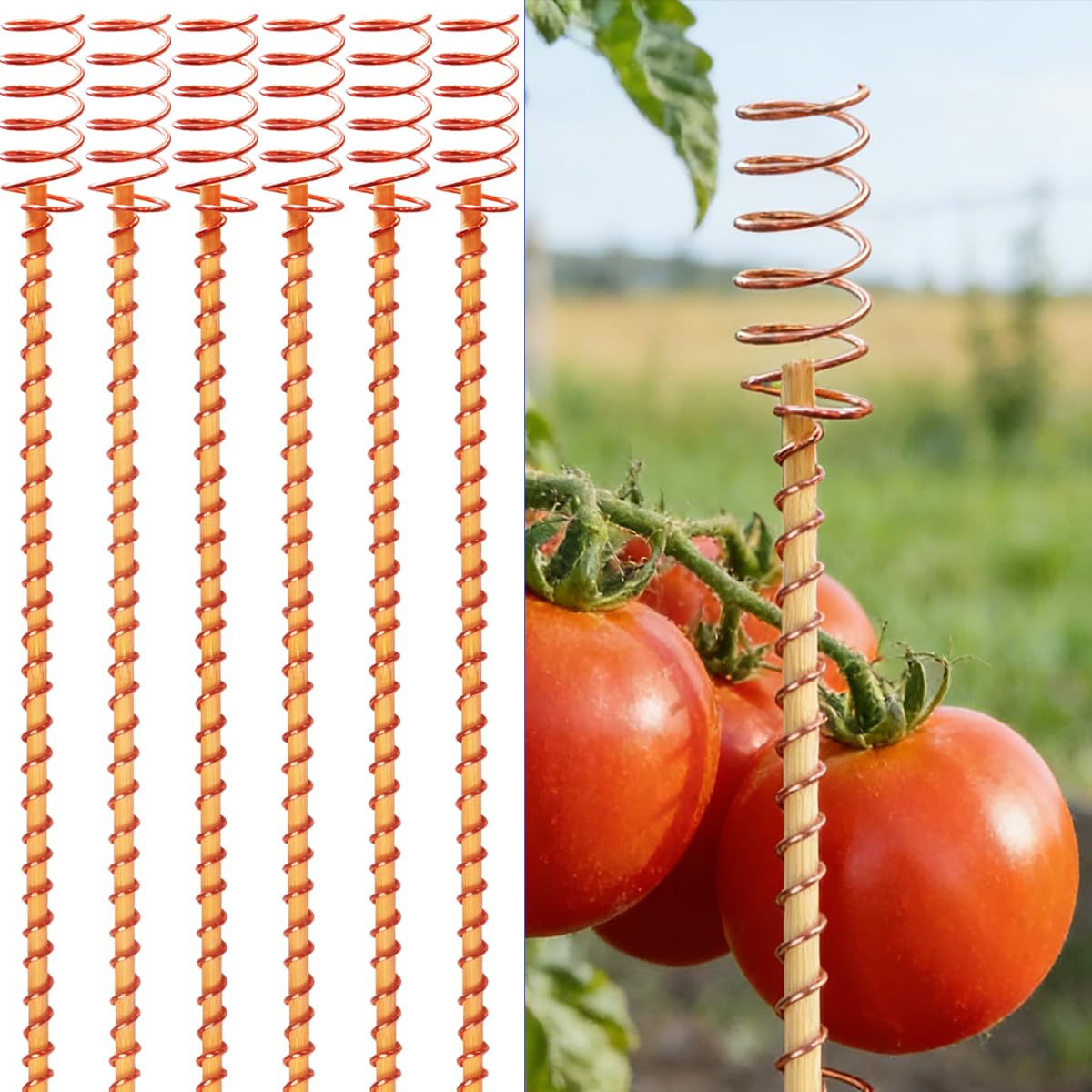 Kidpet electroculture stake with 15 inch copper antenna for garden setup