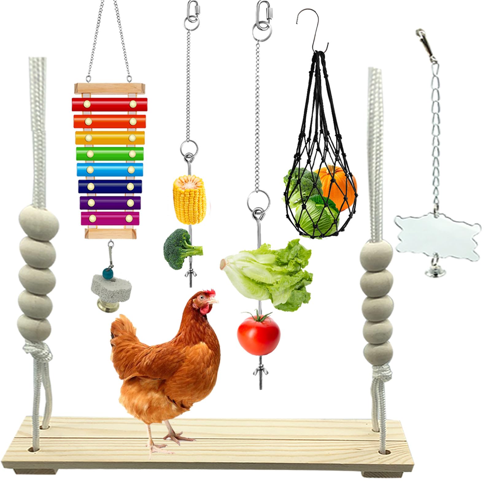KIEYYRYT chicken xylophone toy boosts coop play with color and sound