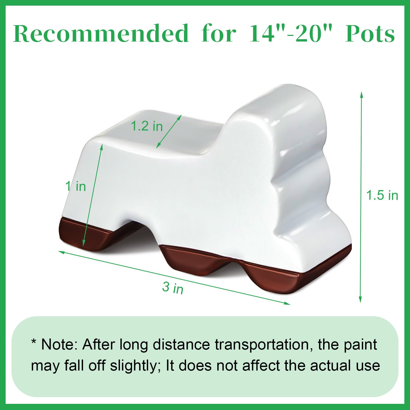 Kigeli pot feet lift planters, improving stability and airflow