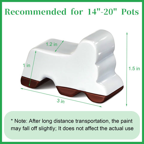 Kigeli pot feet lift planters, improving stability and airflow