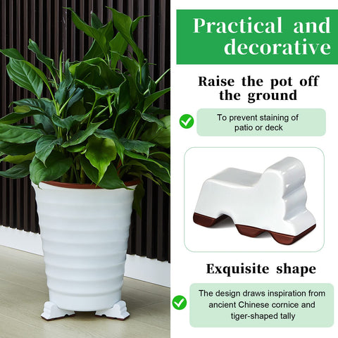 Kigeli frost-proof resin pot feet for durable outdoor use