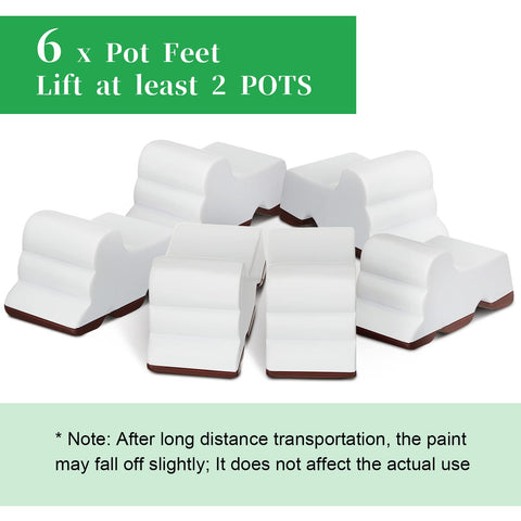 Kigeli resin pot feet packaging, ready to install on planters