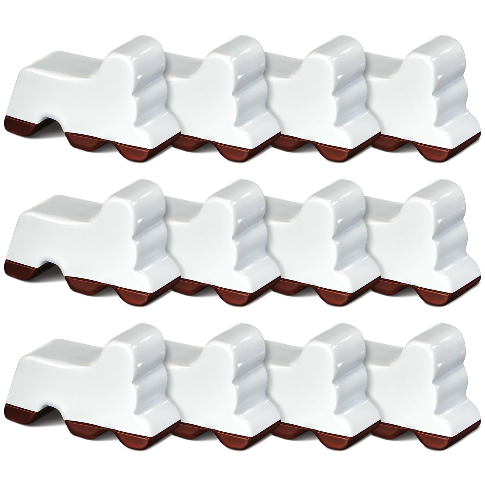 Kigeli pot feet 3in long and 1.5in tall, white finish elevates planters for airflow