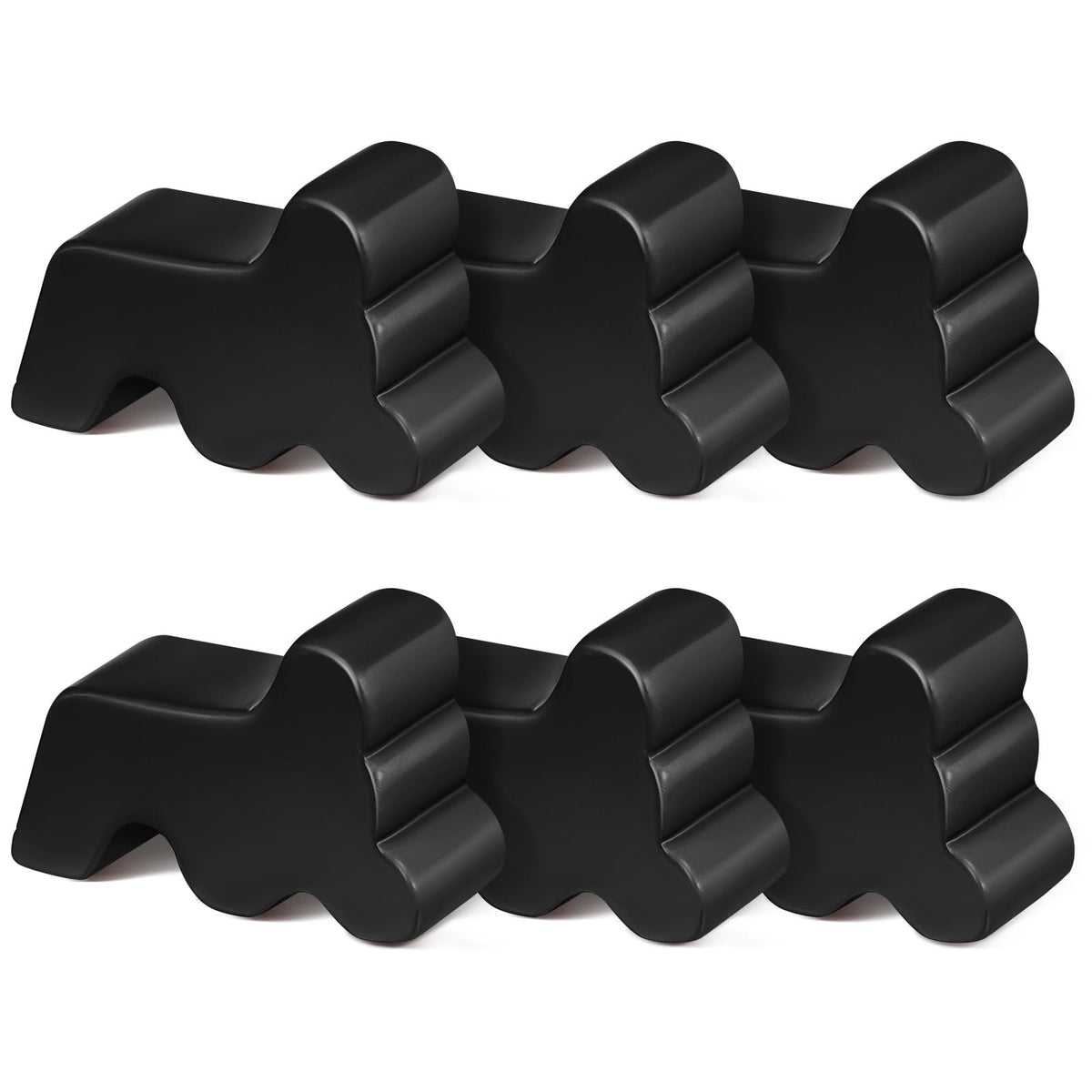 Kigeli resin garden pot feet in black, lifting pots to protect surfaces.