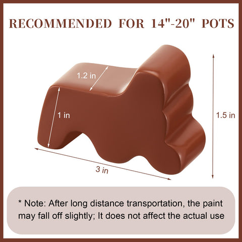 Kigeli resin pot feet brown finish suitable for outdoor planters