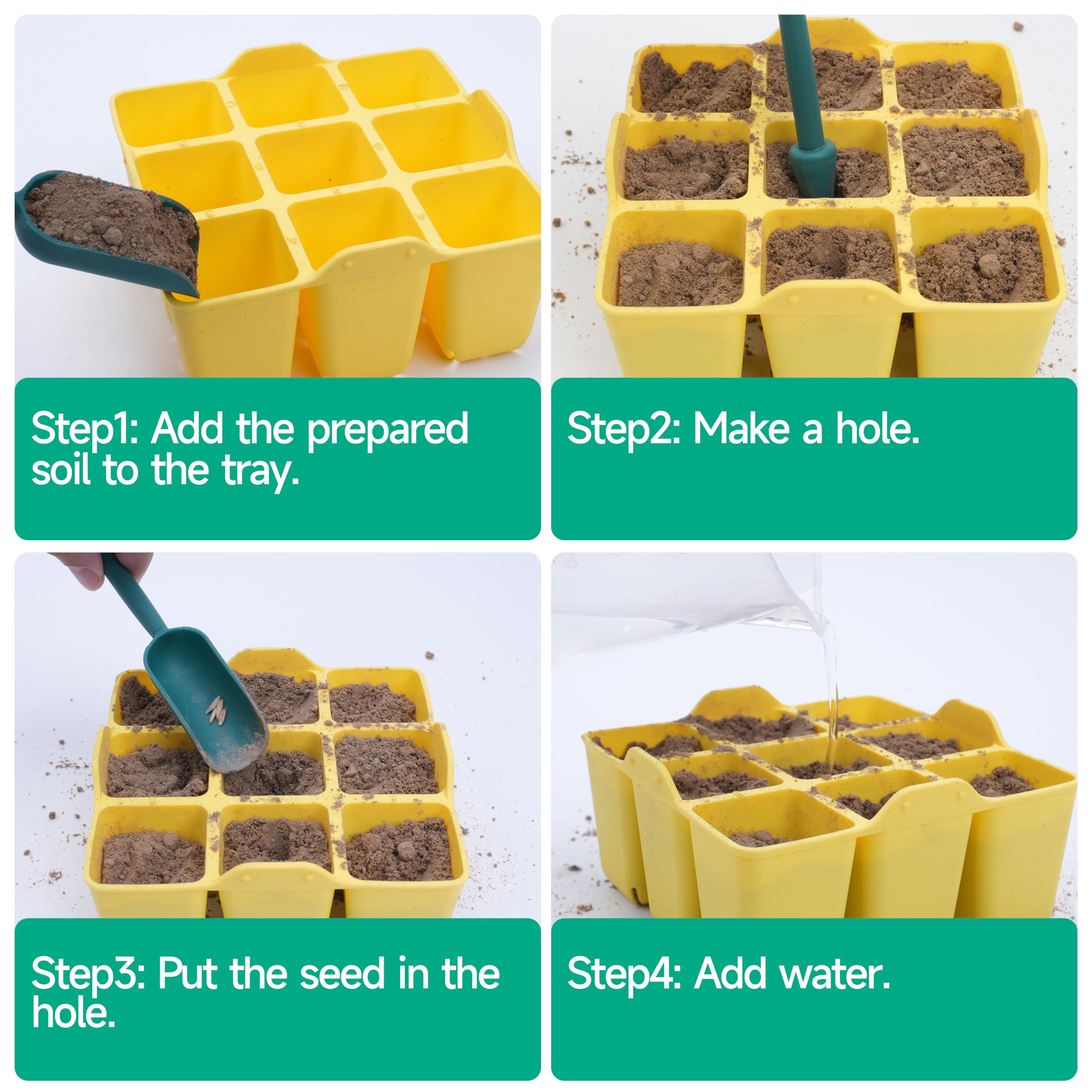 Kiicii seed starter tray is dishwasher safe for quick cleanup after use.